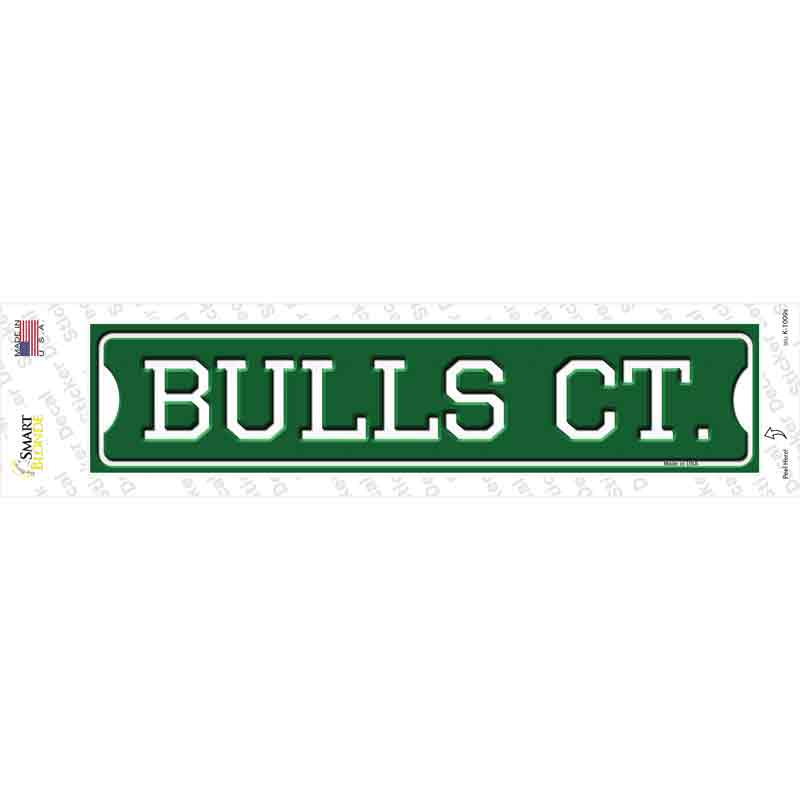 K-1009s-M Bulls Ct Novelty Narrow Sticker Decal, Medium