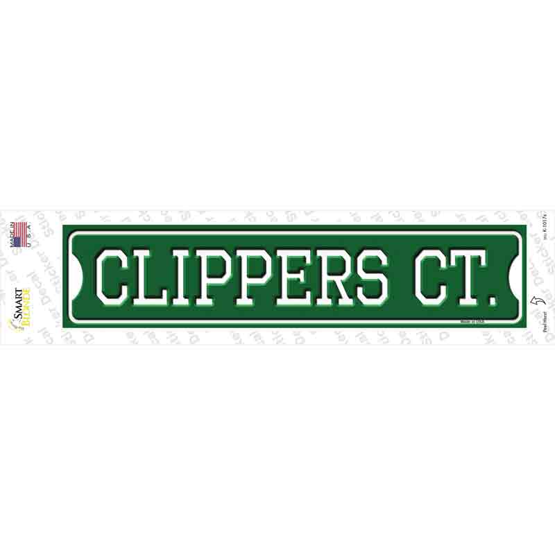K-1017s-M Clippers Ct Novelty Narrow Sticker Decal, Medium