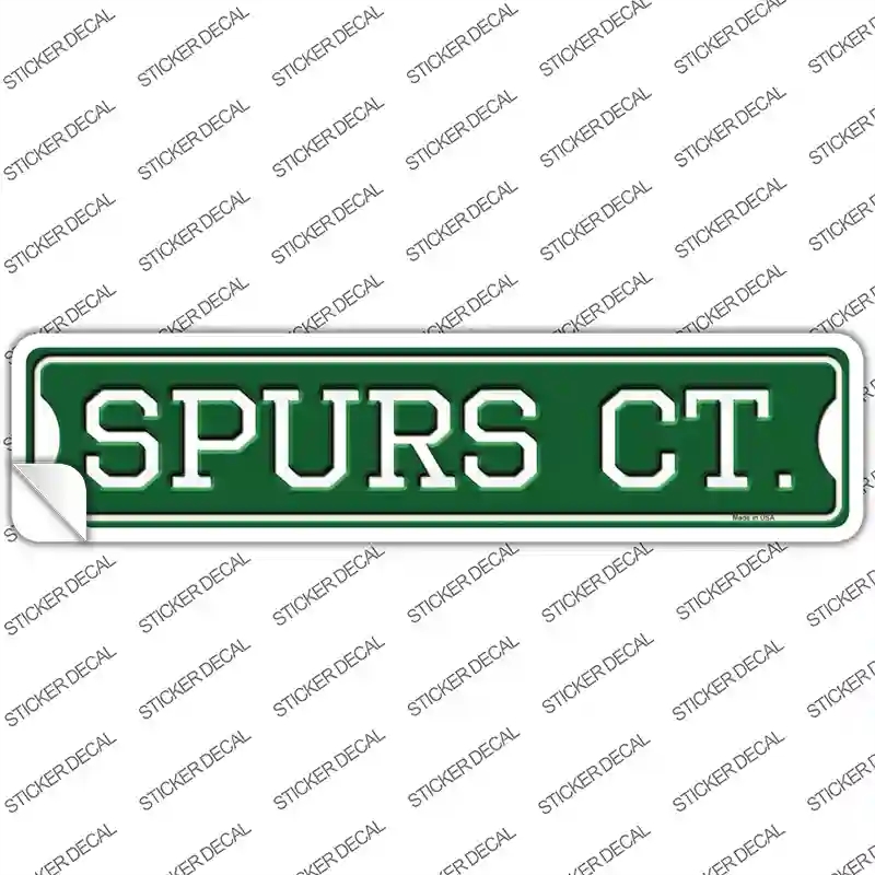 K-1032s-L Spurs Ct Novelty Narrow Sticker Decal, Large