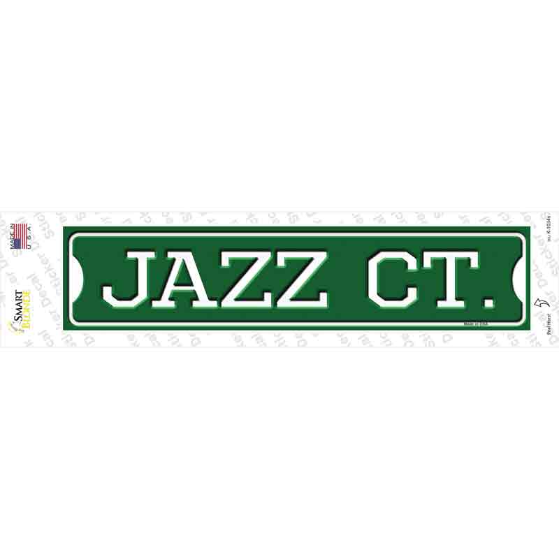 K-1034s-M Jazz Ct Novelty Narrow Sticker Decal, Medium