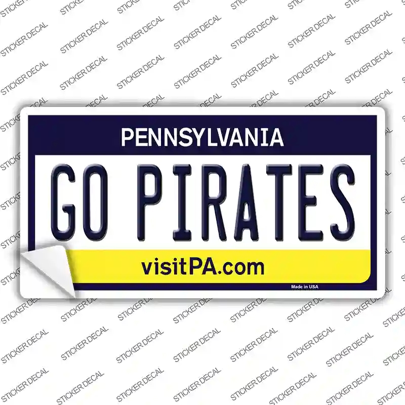 LP-13495s-L Go Pirates Novelty Sticker Decal, Large