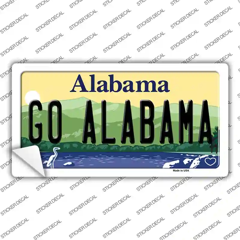 LP-12612s-L Go Alabama Novelty Sticker Decal, Large