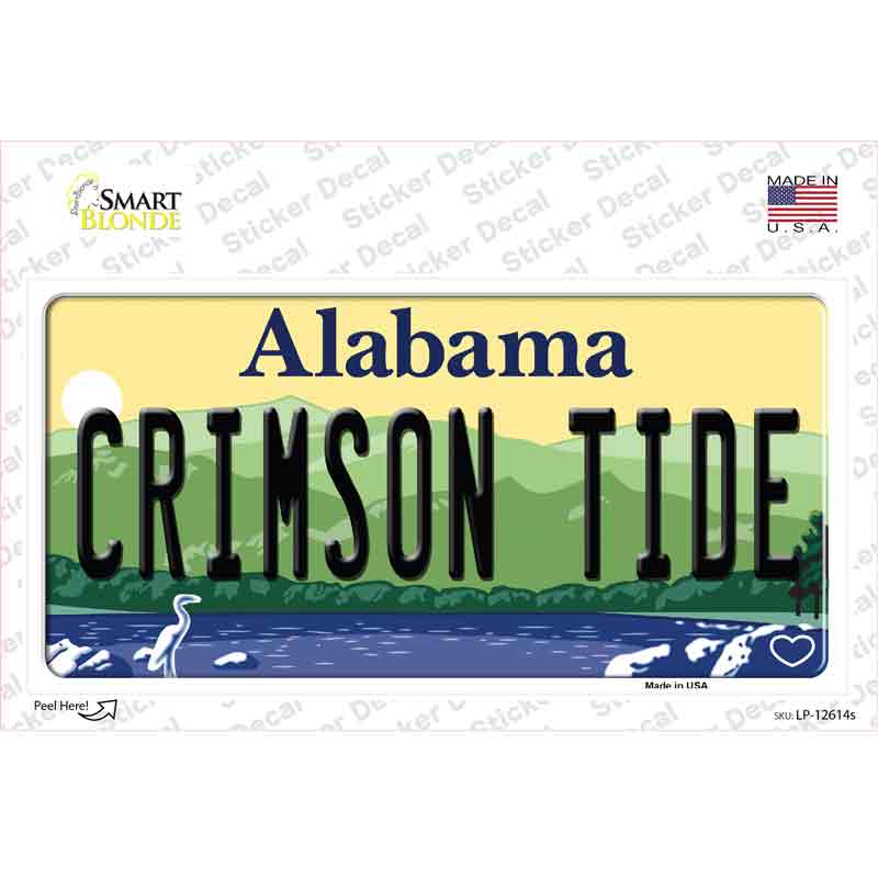 LP-12614s-M Crimson Tide Novelty Sticker Decal, Medium