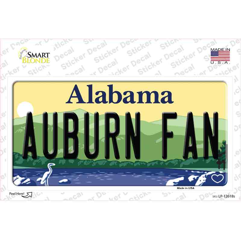 LP-12618s-M Auburn Fan Novelty Sticker Decal, Medium