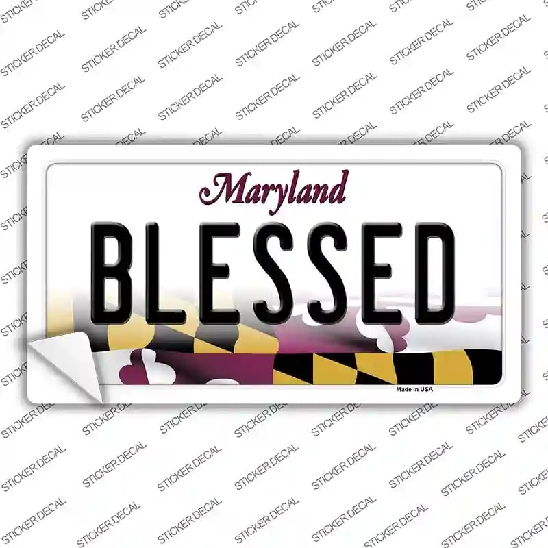 LP-10498s-XL Blessed Maryland Novelty Sticker Decal, Extra Large