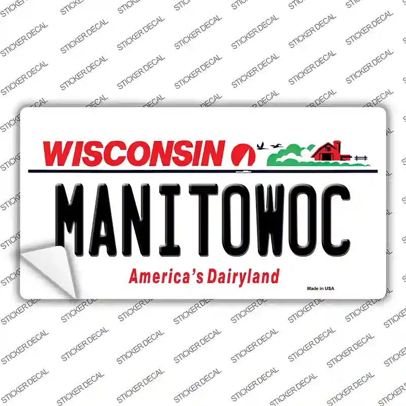LP-10620s-XL Manitowoc Wisconsin Novelty Sticker Decal, Extra Large