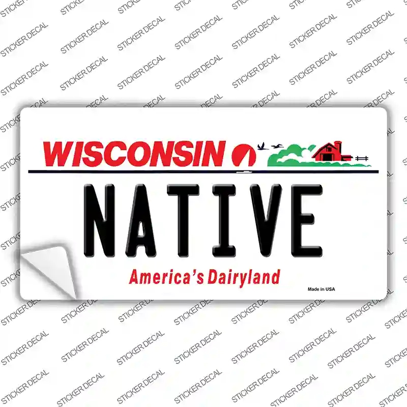 LP-10650s-L Native Wisconsin Novelty Sticker Decal, Large