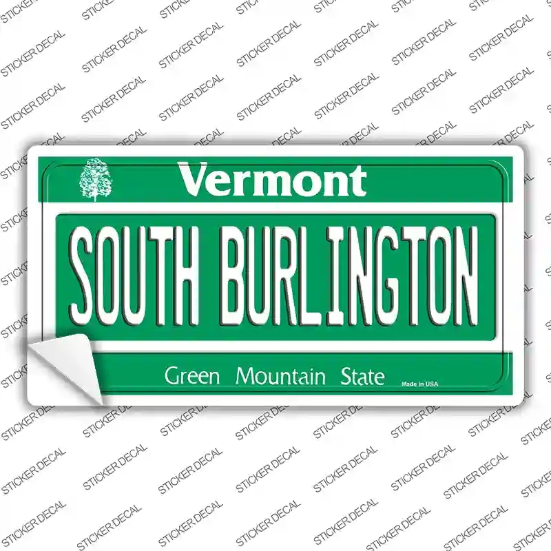 LP-10669s-S South Burlington Vermont Novelty Sticker Decal, Small
