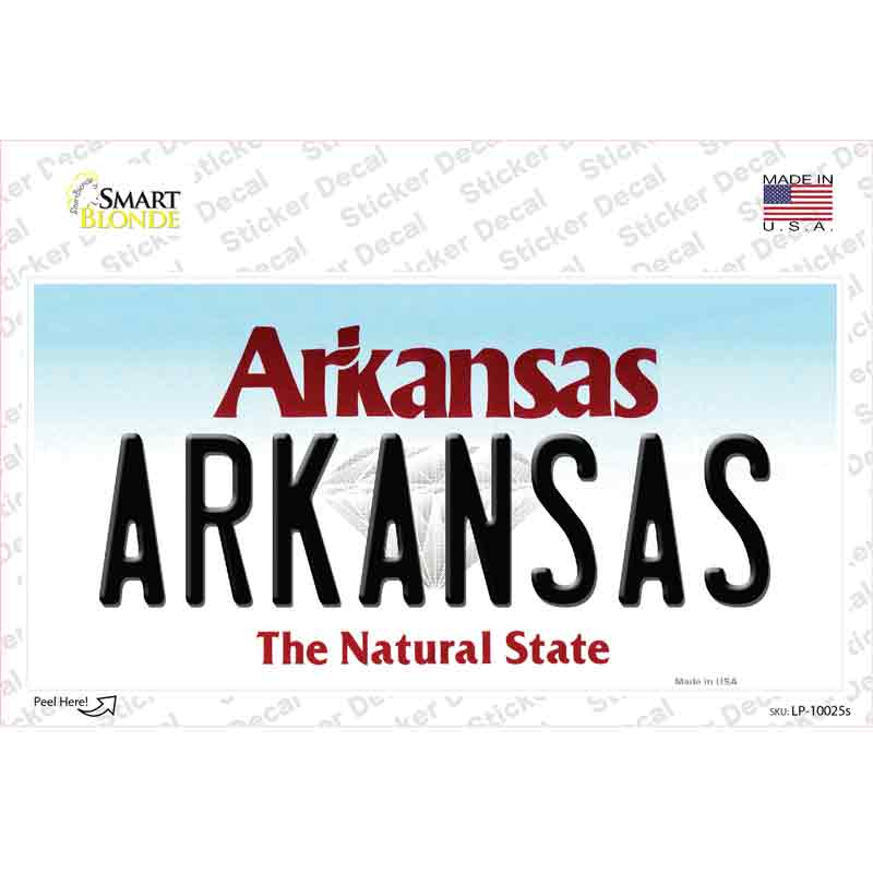 LP-10025s-M Arkansas Novelty Sticker Decal, Medium