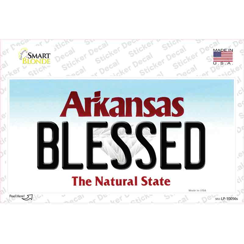 LP-10056s-M Blessed Arkansas Novelty Sticker Decal, Medium