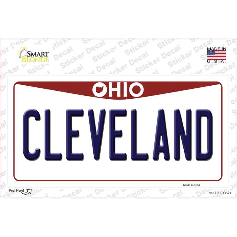 LP-10067s-M Cleveland Ohio Novelty Sticker Decal, Medium