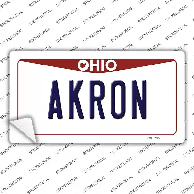 LP-10070s-XL Akron Ohio Novelty Sticker Decal, Extra Large