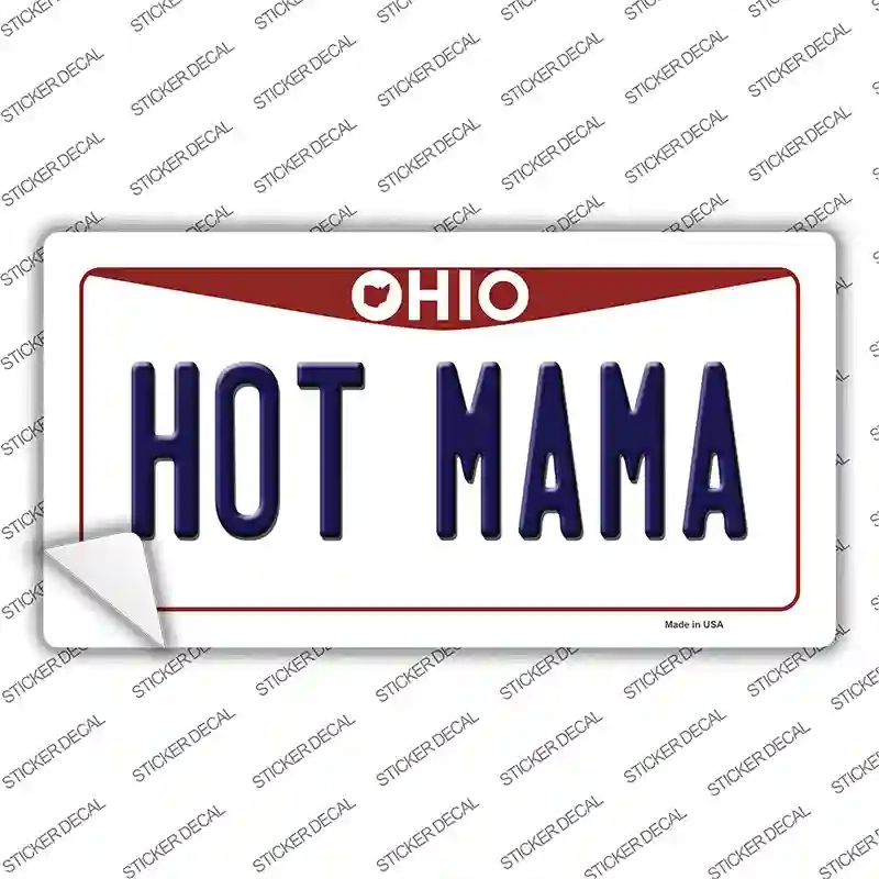 LP-10081s-XL Hot Mama Ohio Novelty Sticker Decal, Extra Large