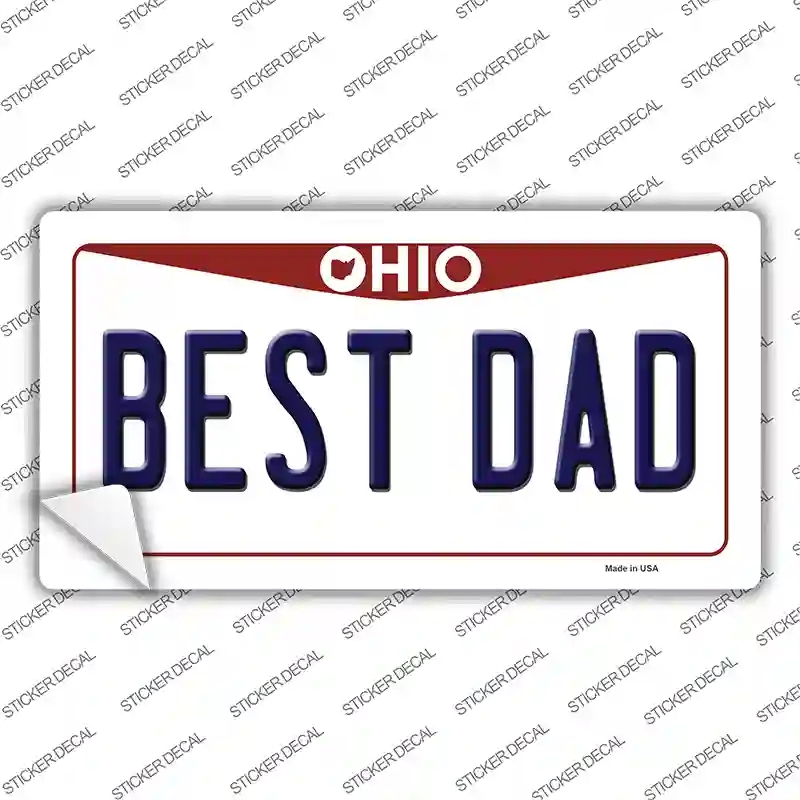 LP-10100s-XL Best Dad Ohio Novelty Sticker Decal, Extra Large