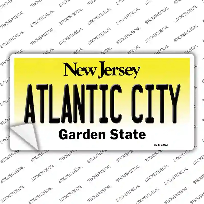 LP-10149s-S Atlantic City   Jersey Novelty Sticker Decal, Small