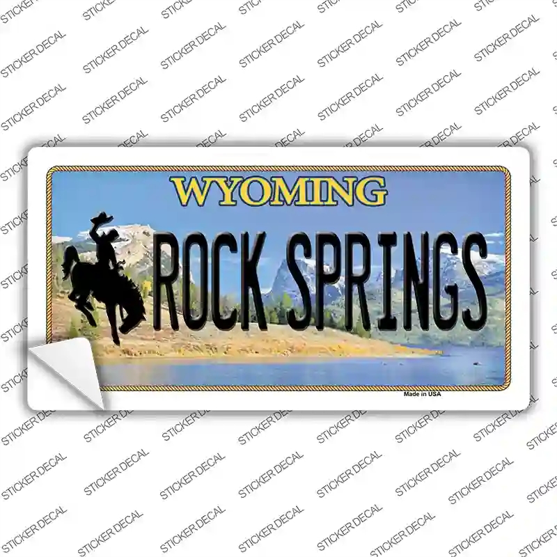 LP-10523s-S Rock Springs Wyoming Novelty Sticker Decal, Small