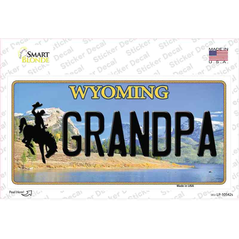 LP-10542s-M Grandpa Wyoming Novelty Sticker Decal, Medium