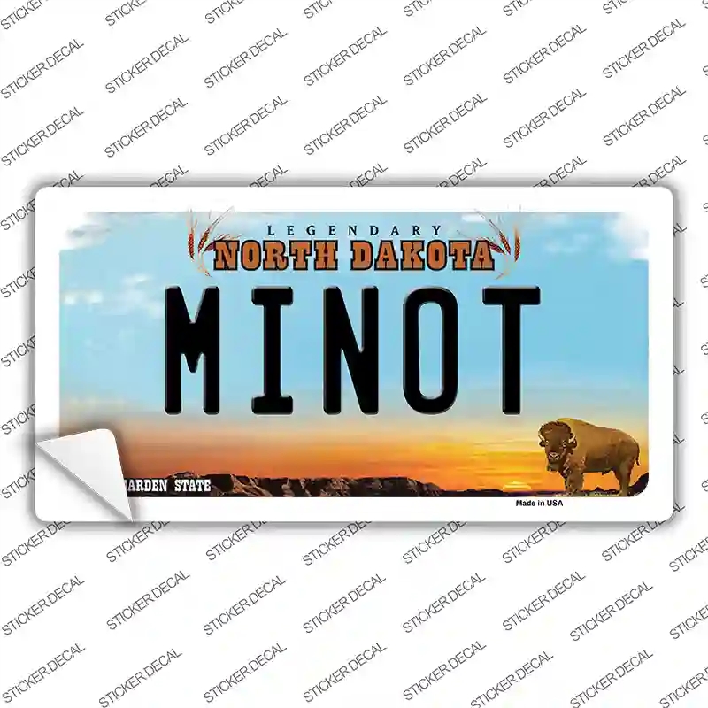 LP-10706s-S Minot North Dakota Novelty Sticker Decal, Small