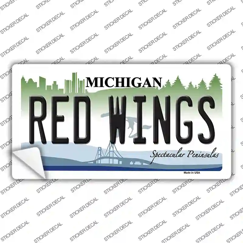 LP-2291s-S Redwings Michigan State Novelty Sticker Decal, Small