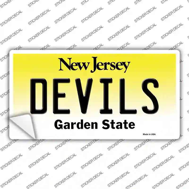 LP-2302s-S Devils   Jersey State Novelty Sticker Decal, Small