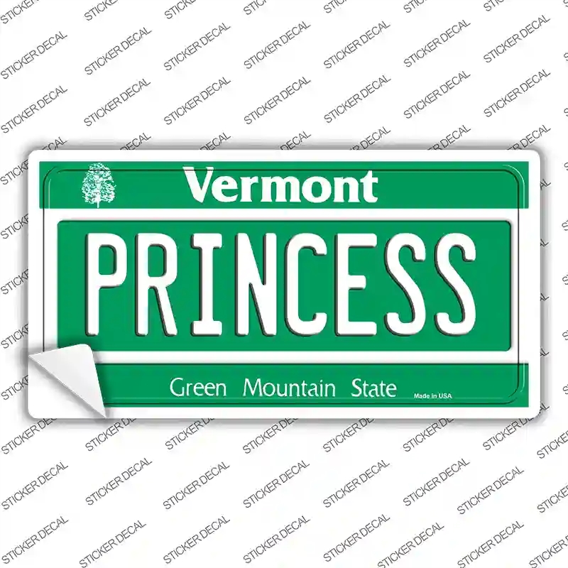 LP-10686s-S Princess Vermont Novelty Sticker Decal, Small