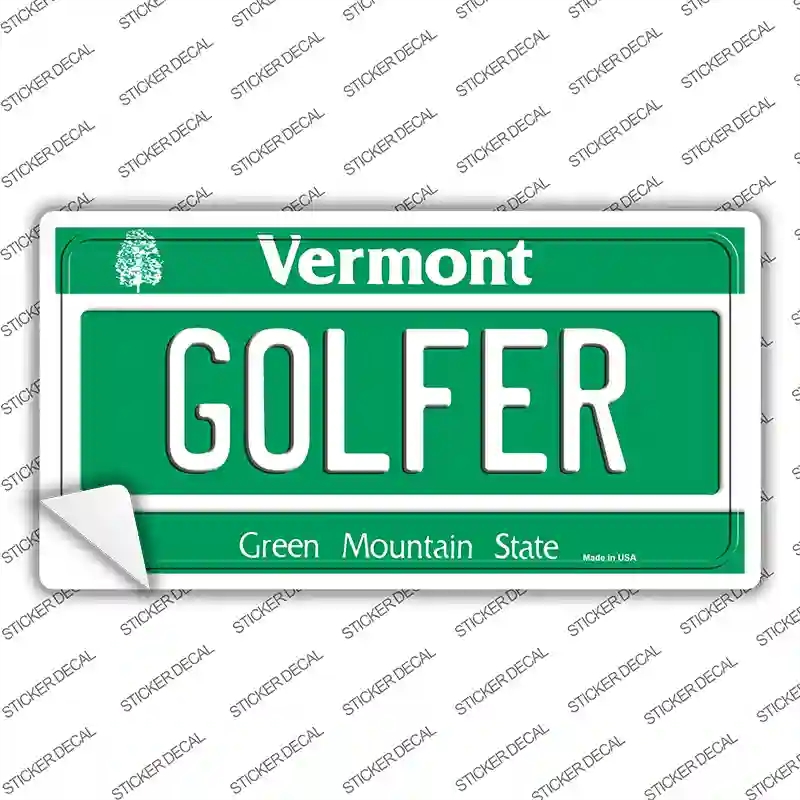LP-10690s-XL Golfer Vermont Novelty Sticker Decal, Extra Large