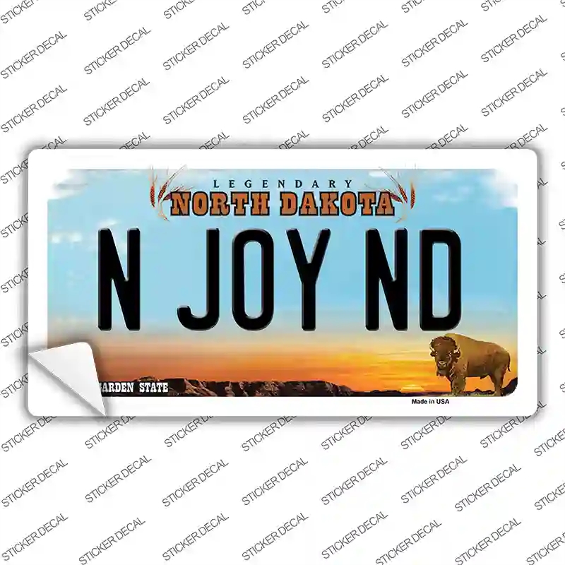 LP-10702s-S N Joy ND North Dakota Novelty Sticker Decal, Small
