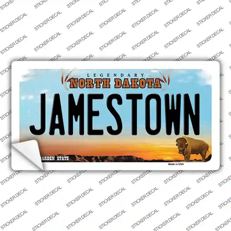 LP-10709s-S Jamestown North Dakota Novelty Sticker Decal, Small