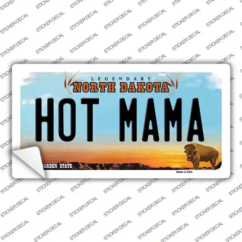 LP-10717s-S Hot Mama North Dakota Novelty Sticker Decal, Small