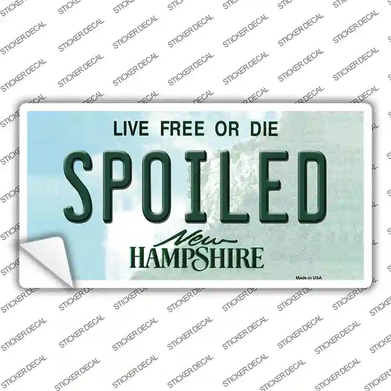 LP-11157s-S Spoiled   Hampshire State Novelty Sticker Decal, Small