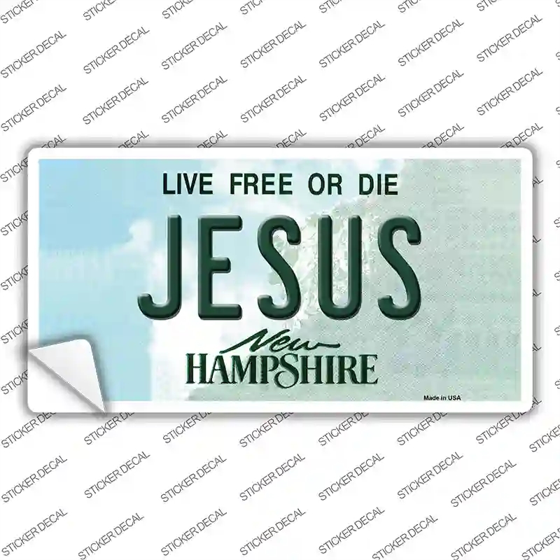 LP-11158s-XL Jesus   Hampshire State Novelty Sticker Decal, Extra Large