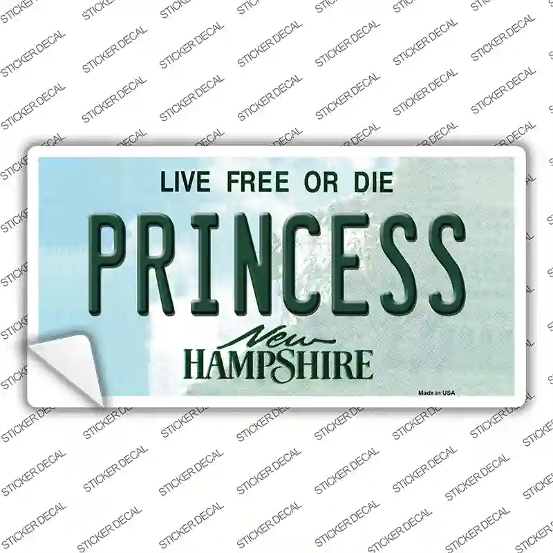 LP-11165s-S Princess   Hampshire State Novelty Sticker Decal, Small