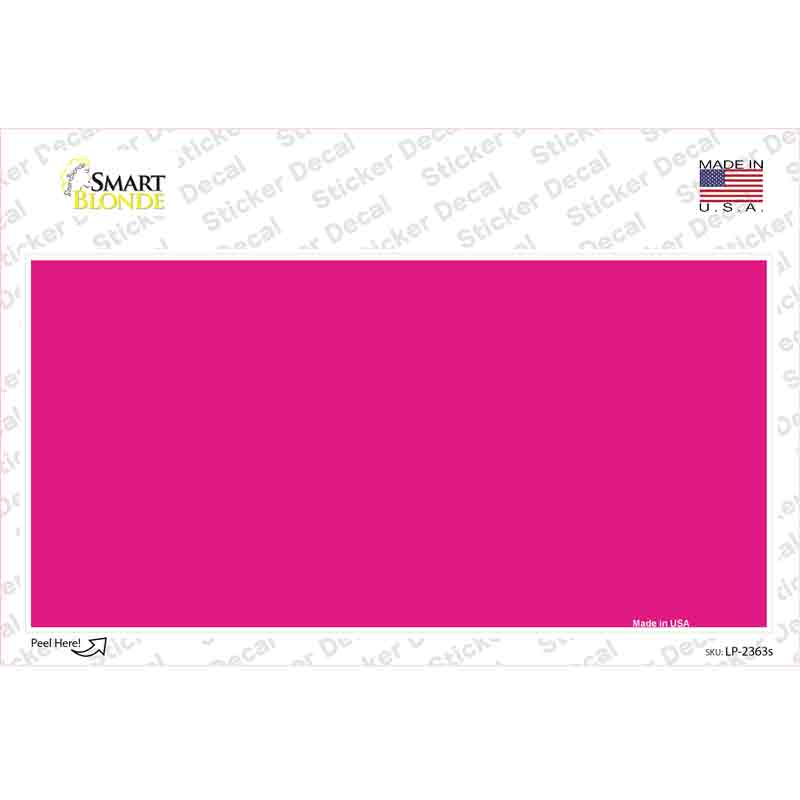 LP-2363s-M Pink Solid Novelty Sticker Decal, Medium
