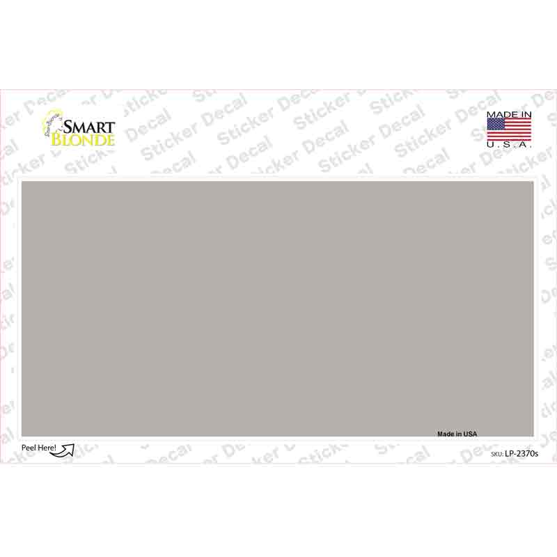 LP-2370s-M Gray Solid Novelty Sticker Decal, Medium