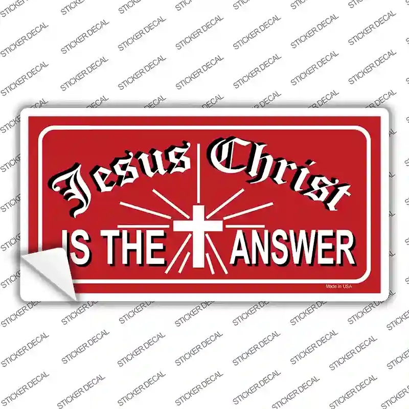 LP-237s-XL Jesus Christ is the Answer Novelty Sticker Decal, Extra Large