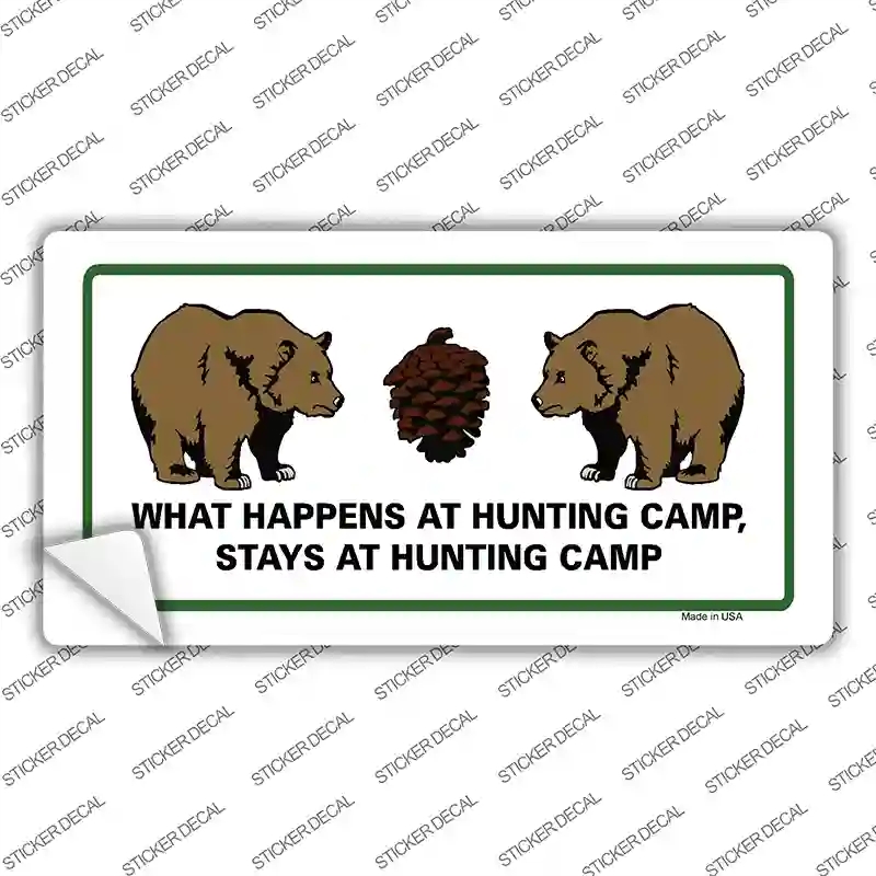 LP-2391s-XL What Happens At Camp Novelty Sticker Decal, Extra Large