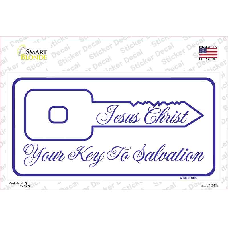 LP-241s-M Your Key to Salvation Novelty Sticker Decal, Medium