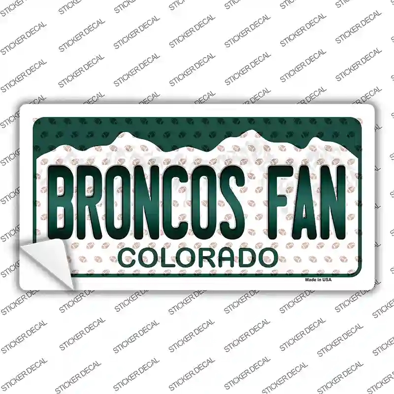 LP-10757s-S Broncos Fan Colorado Novelty Sticker Decal, Small