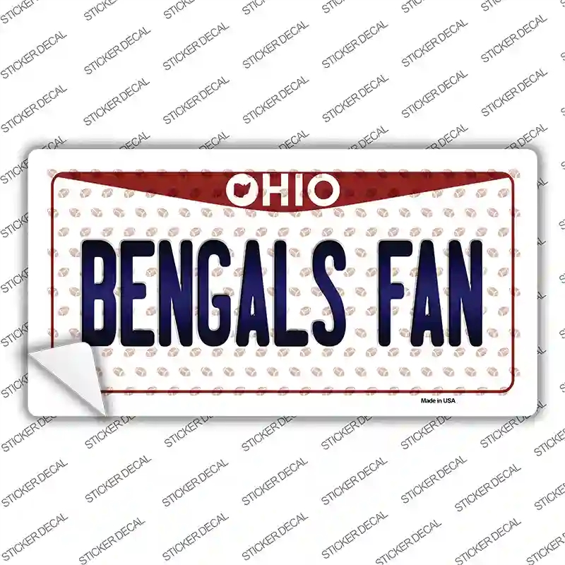 LP-10775s-XL Bengals Fan Ohio Novelty Sticker Decal, Extra Large