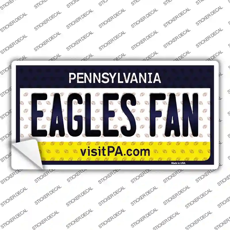 LP-10777s-L Eagles Fan Pennsylvania Novelty Sticker Decal, Large