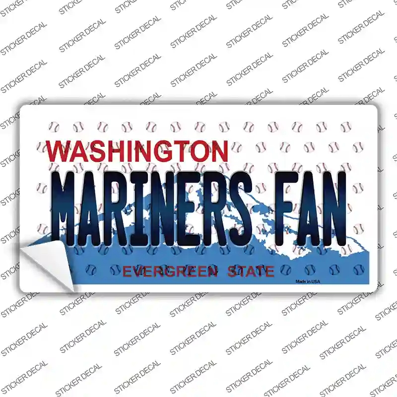 LP-10801s-L Mariners Fan Washington Novelty Sticker Decal, Large