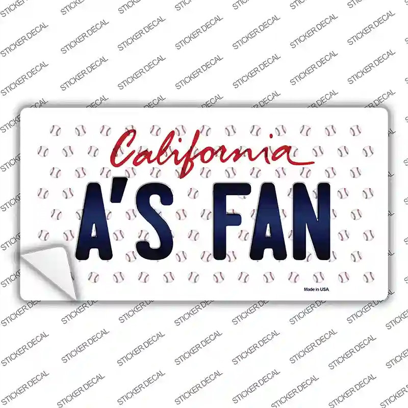 LP-10811s-L As Fan California Novelty Sticker Decal, Large