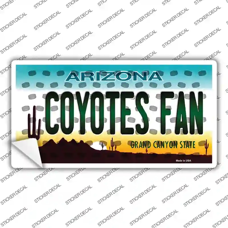 LP-10824s-S Coyotes Fan Arizona Novelty Sticker Decal, Small