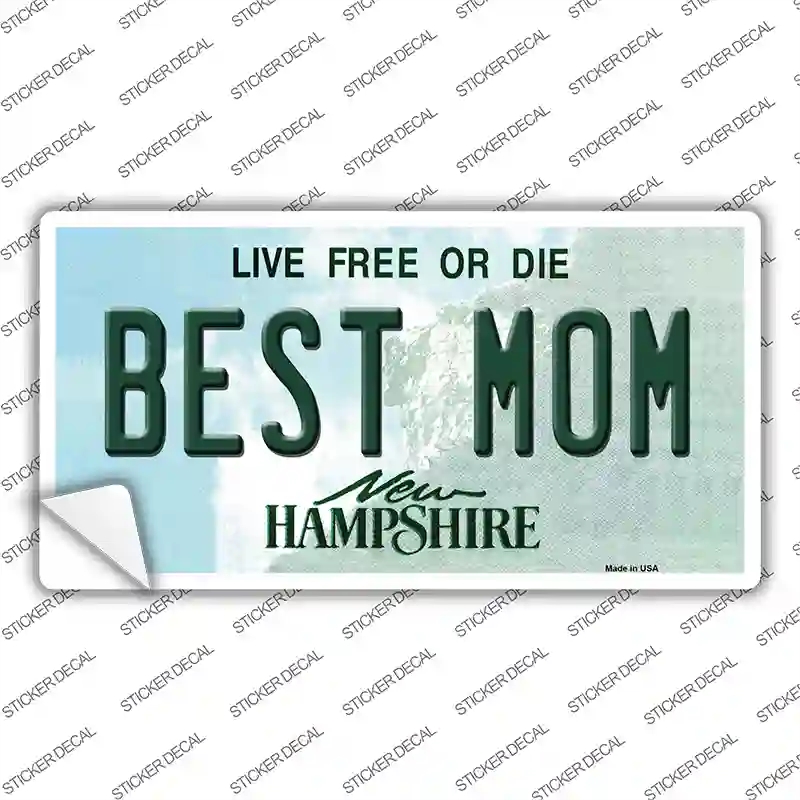 LP-11176s-L Best Mom   Hampshire State Novelty Sticker Decal, Large
