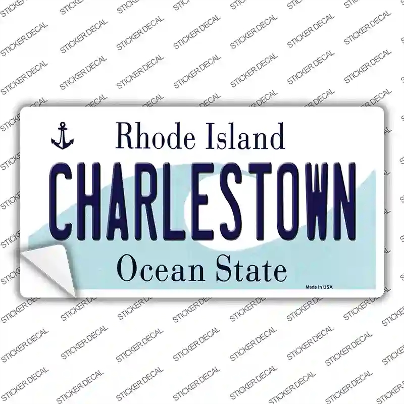 LP-11194s-S Charlestown Rhode Island State Novelty Sticker Decal, Small