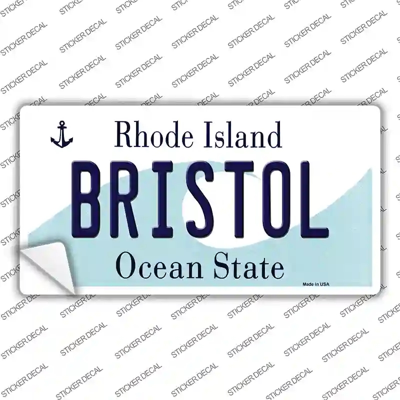 LP-11195s-XL Bristol Rhode Island State Novelty Sticker Decal, Extra Large