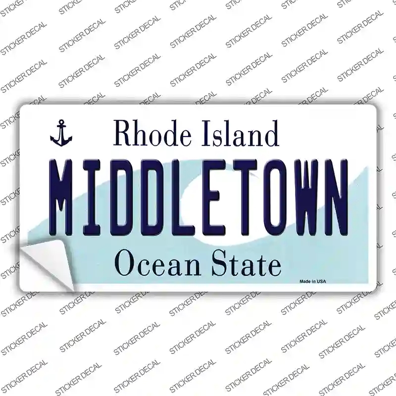LP-11196s-S Middletown Rhode Island State Novelty Sticker Decal, Small