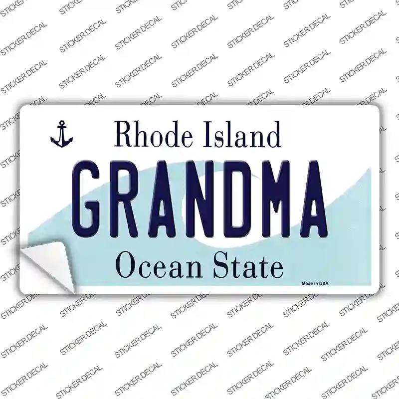 LP-11199s-XL Grandma Rhode Island State Novelty Sticker Decal, Extra Large