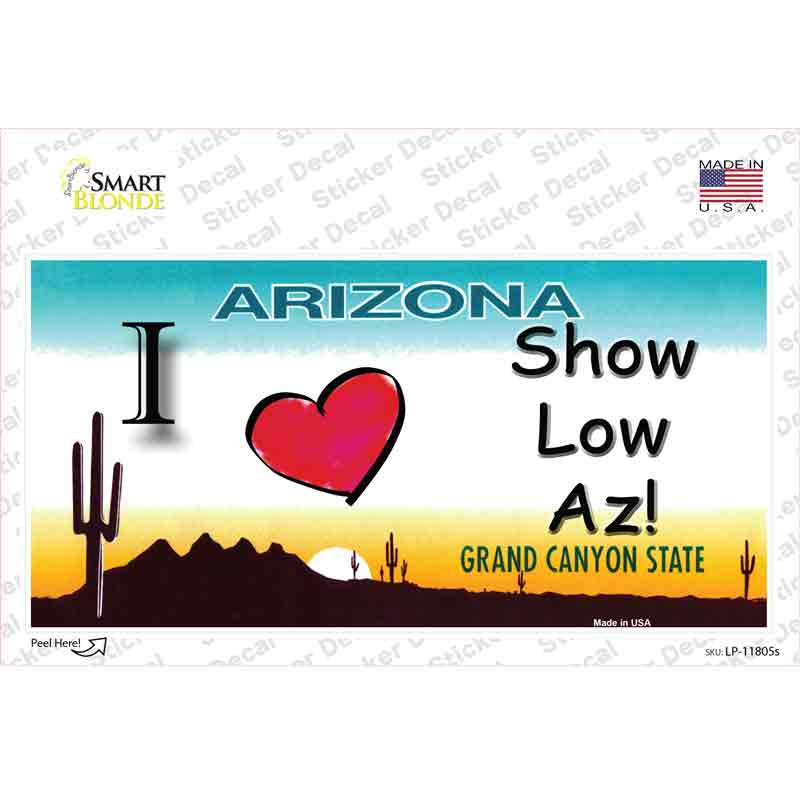 LP-11805s-M I Love Show Low AZ Novelty Sticker Decal, Medium