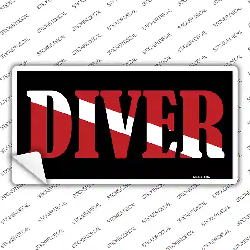 LP-2455s-L Scuba Diver Novelty Sticker Decal, Large